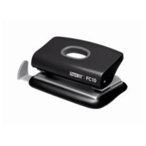 RAPID FC10 PERFORATORE 2 FORI IN ACCIAIO CAPACITA' FORATURA 10 FOGLI FORI 5.5 mm COL. NERO